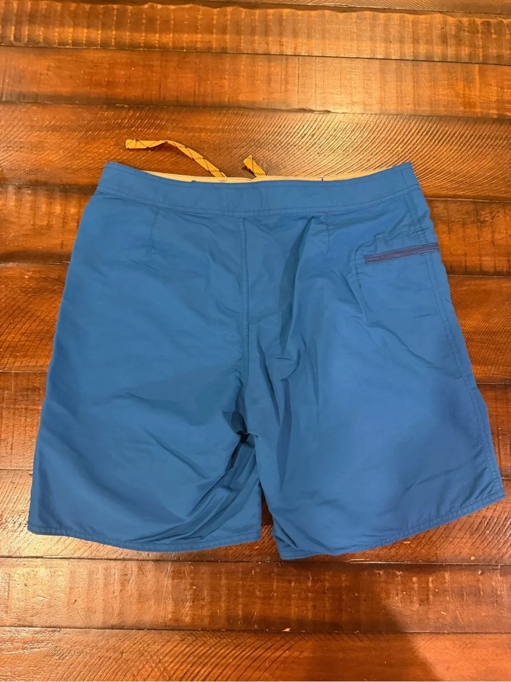 Patagonia Blue Board Shorts with Yellow Drawcord size 32